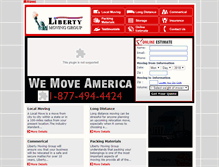 Tablet Screenshot of libertymovinggroup.com